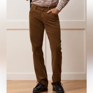 🌟TODD SNYDER🌟 SLIM FIT STRAIGHT LEG 5 POCKET CORDUROY PANT BROWN SZ 30